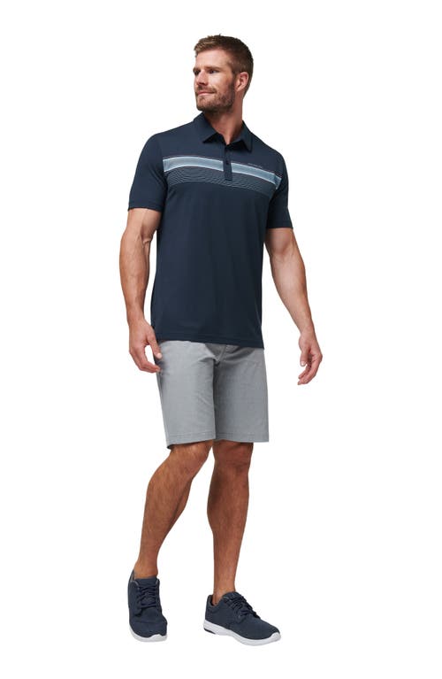 Travismathew State Of The Art 2.0 Chest Stripe Polo In Blue