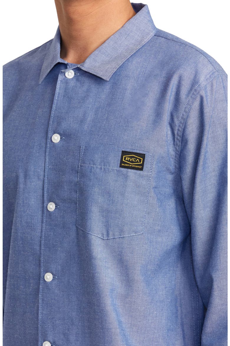 Day Shift Button-Up Shirt, Alternate, color, BLUE CHAMBRAY