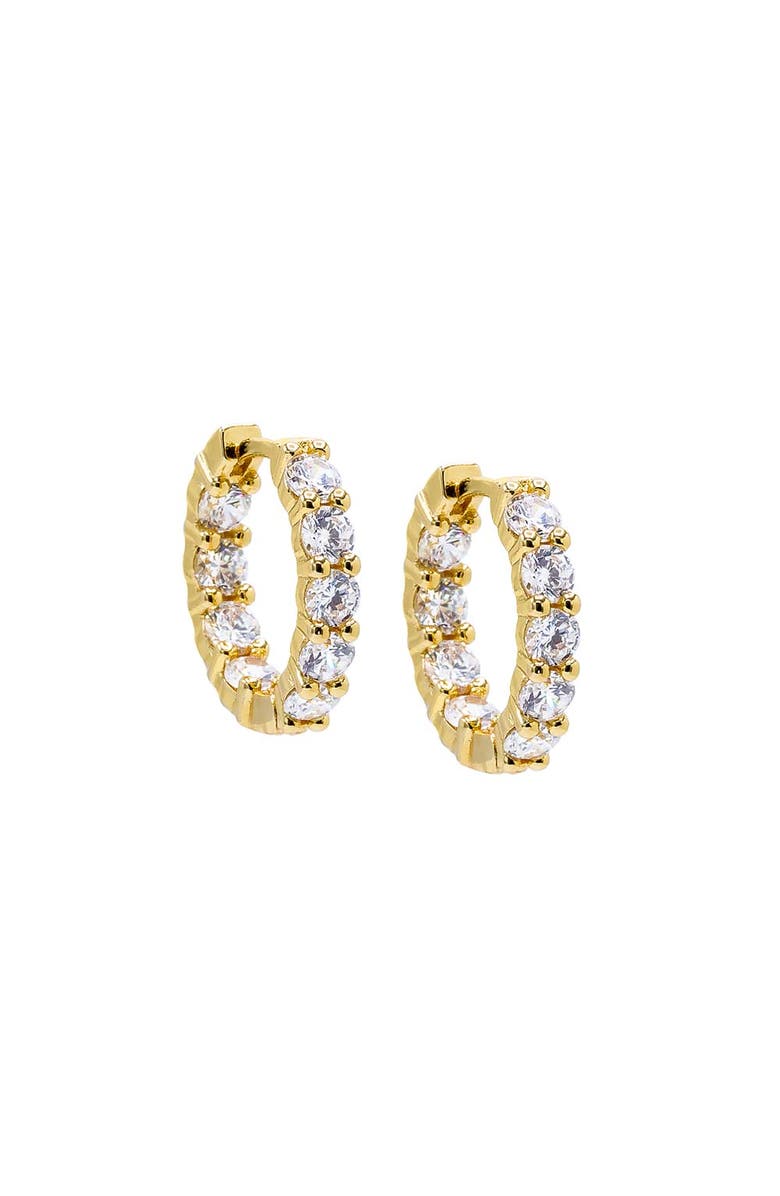 BY ADINA EDEN Mini CZ Tennis Huggie Earring, Main, color,