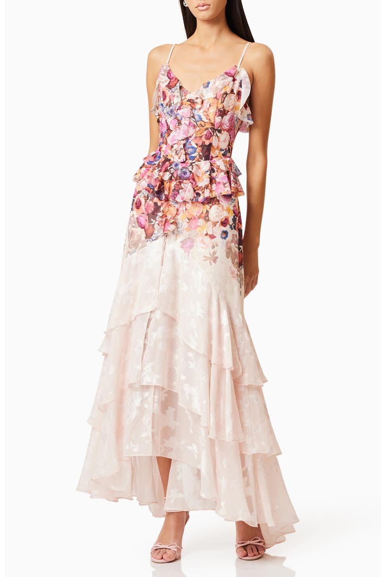 Perla Floral Tiered Maxi Dress, Main, color, FLORAL MULTI