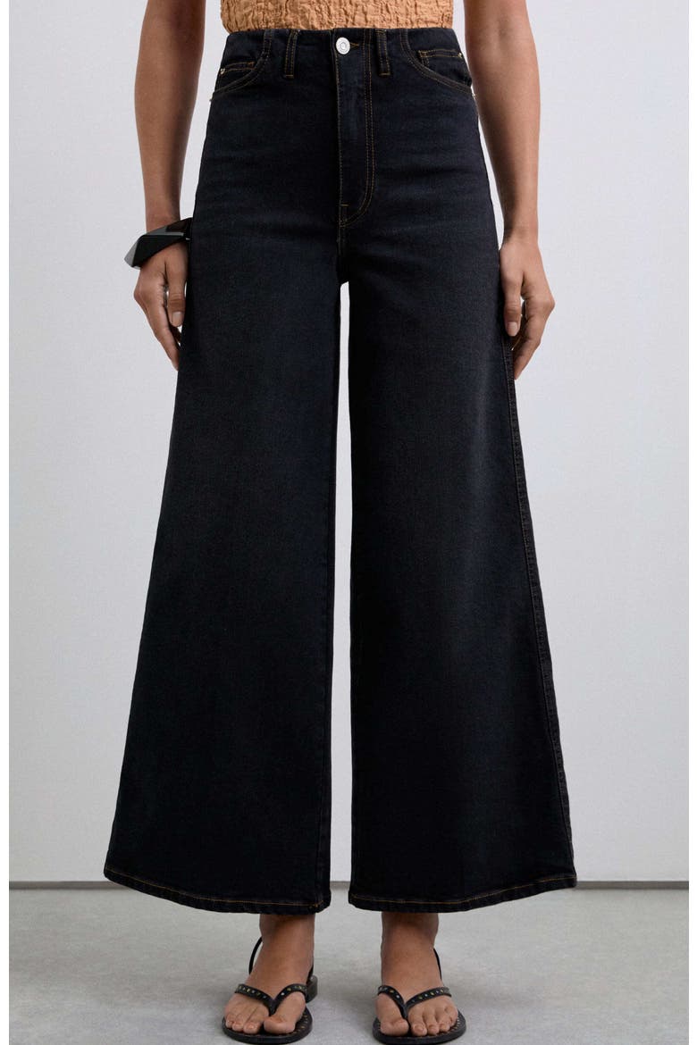 Culotte Denim, Main, color, Black