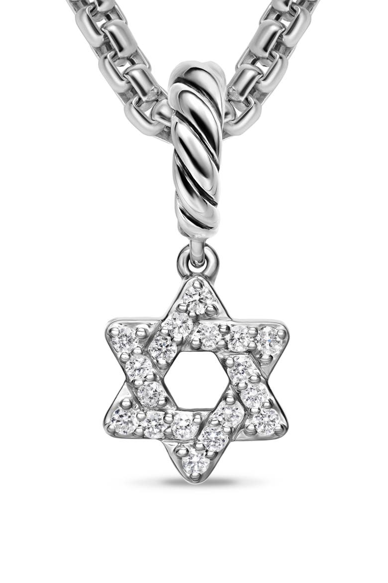 Micro Pavé Star of David Enhancer in Sterling Silver with Diamonds, 7.4mm, Main, color, DIAMOND