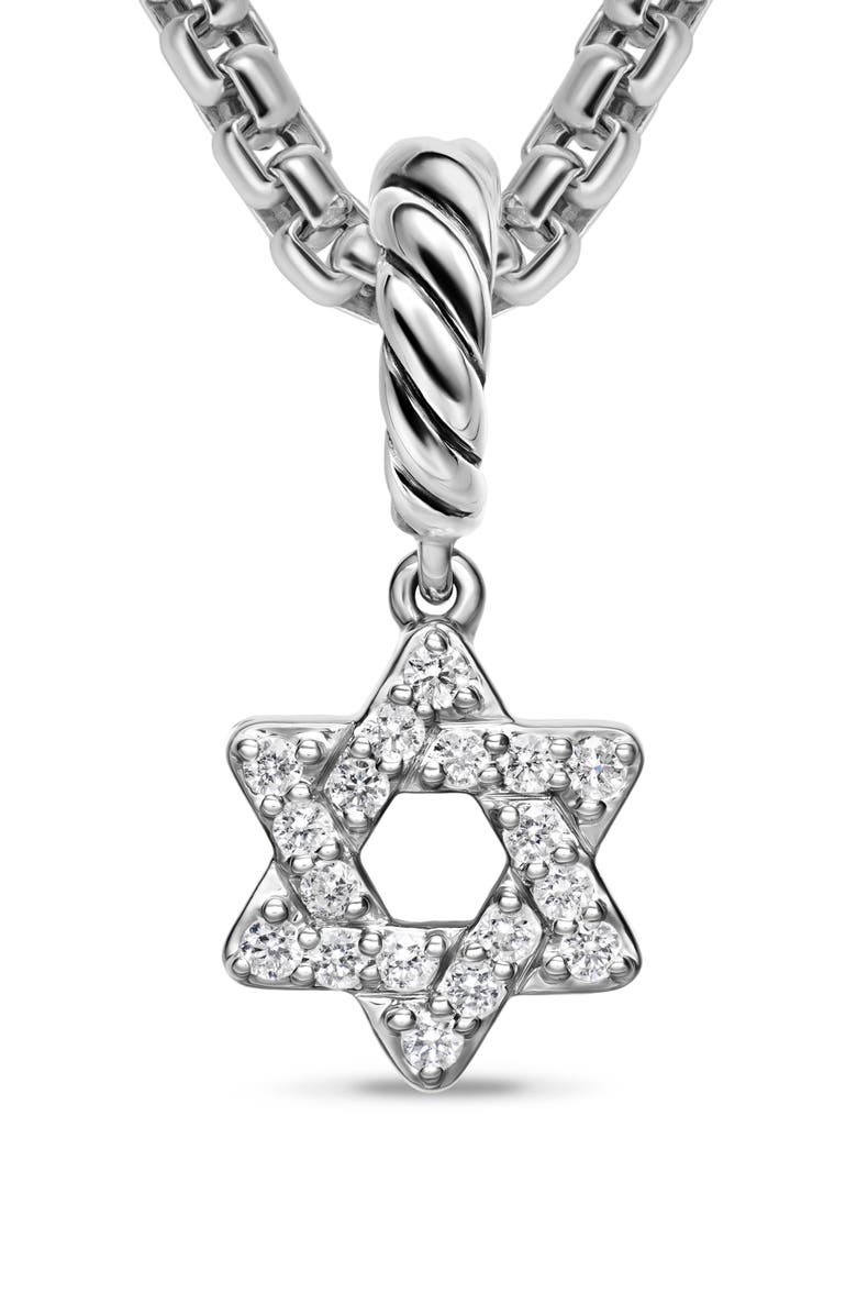 David Yurman Micro Pavé Star of David Enhancer in Sterling Silver with Diamonds, 7.4mm, Main, color, Diamond