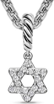 David Yurman Micro Pavé Star of David Enhancer in Sterling Silver with Diamonds, 7.4mm