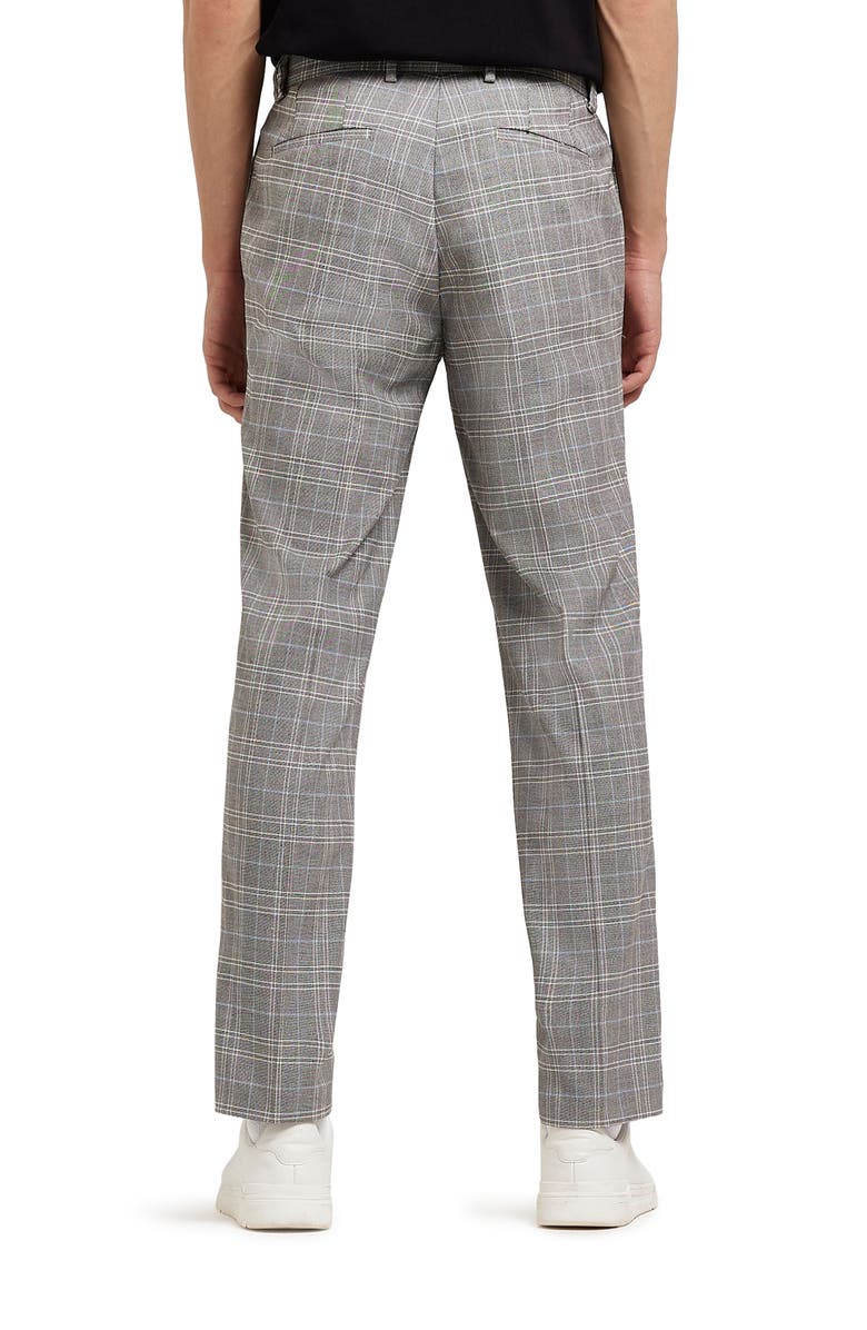 River Island Percy Check Slim Trousers, Alternate, color,