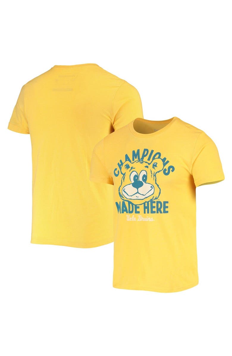 HOMEFIELD Men's Homefield Heathered Gold UCLA Bruins Made Here Vintage T-Shirt, Main, color, 