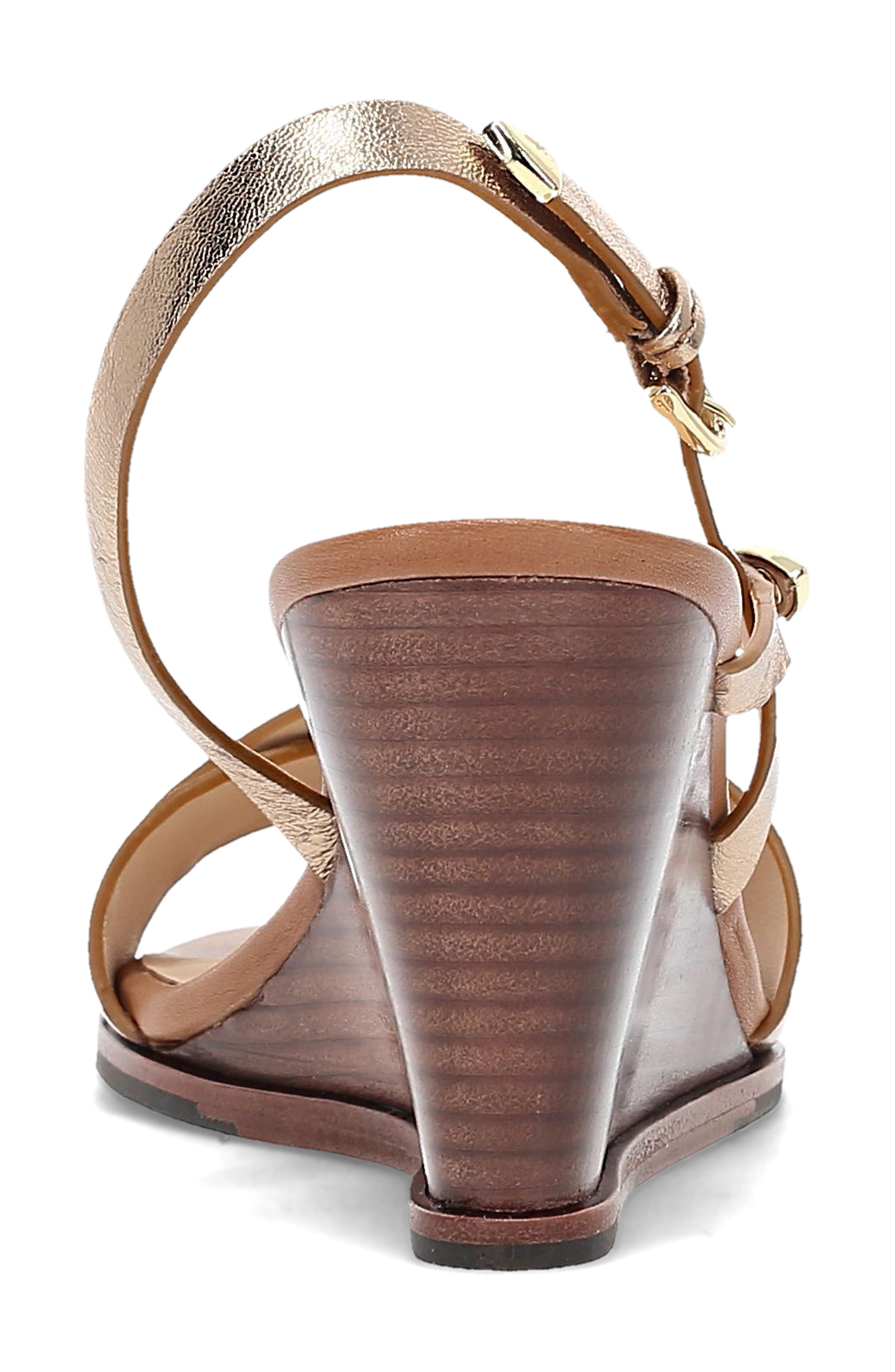 Frye Rachel Slingback Wedge Sandal, Alternate, color, Dark Gold