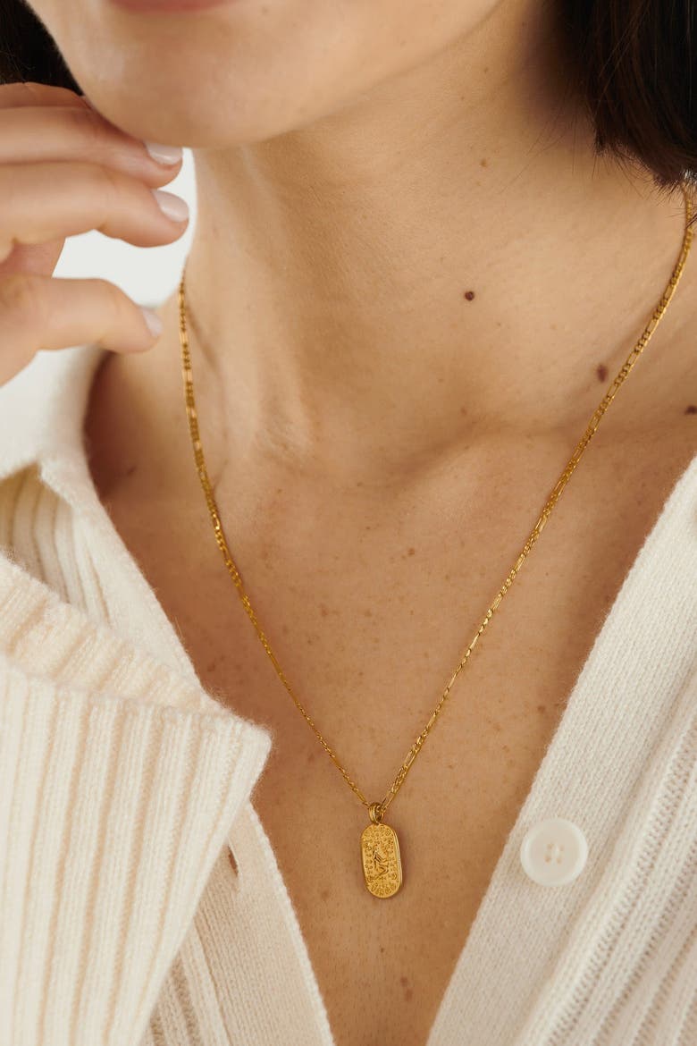 'Virgo' Waterproof Gold Zodiac Necklace, Alternate, color, GOLD