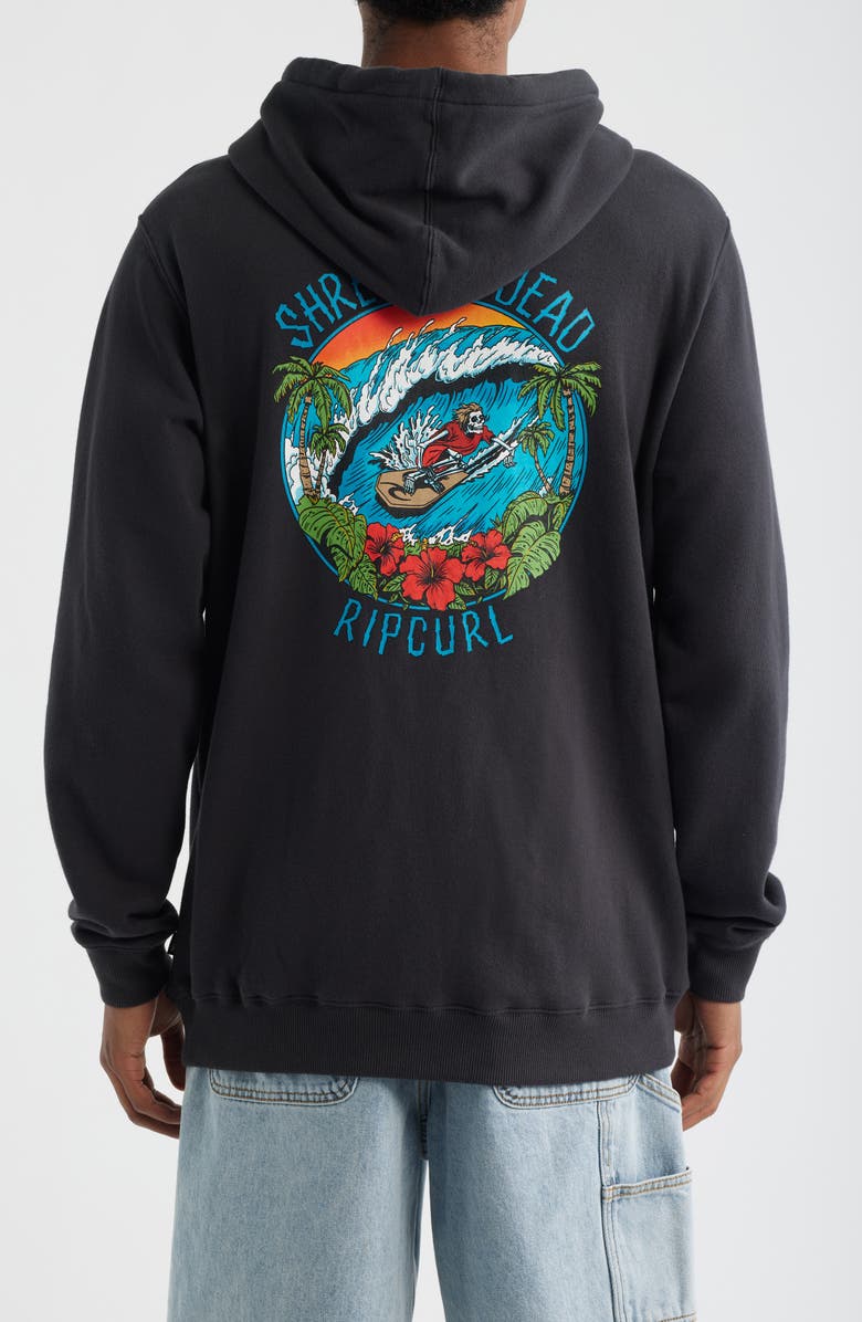 Rip Curl Shred Hoodie, Alternate, color, Washed Black