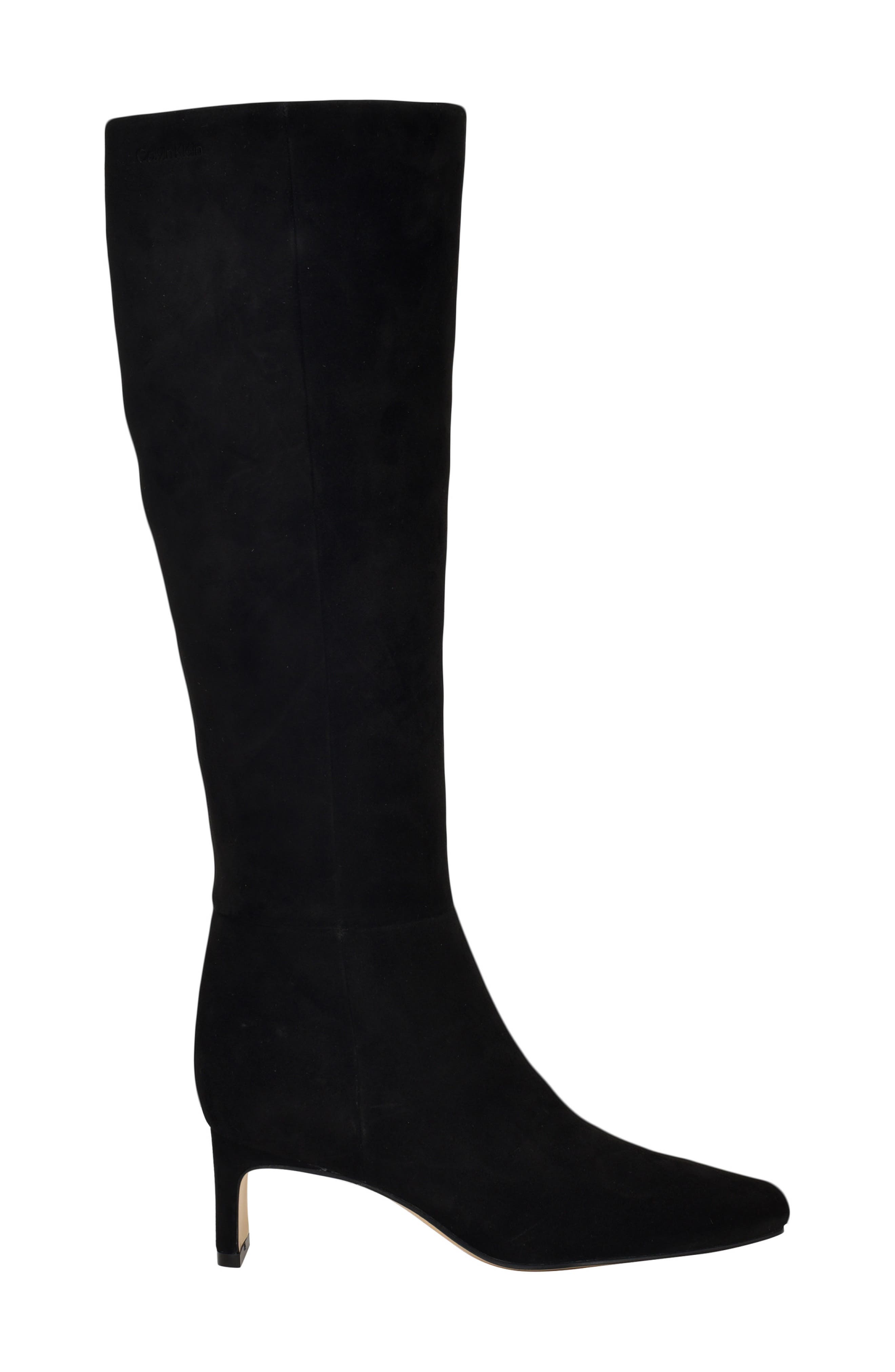 Calvin Klein Caterine Knee High Boot, Alternate, color, Black Suede