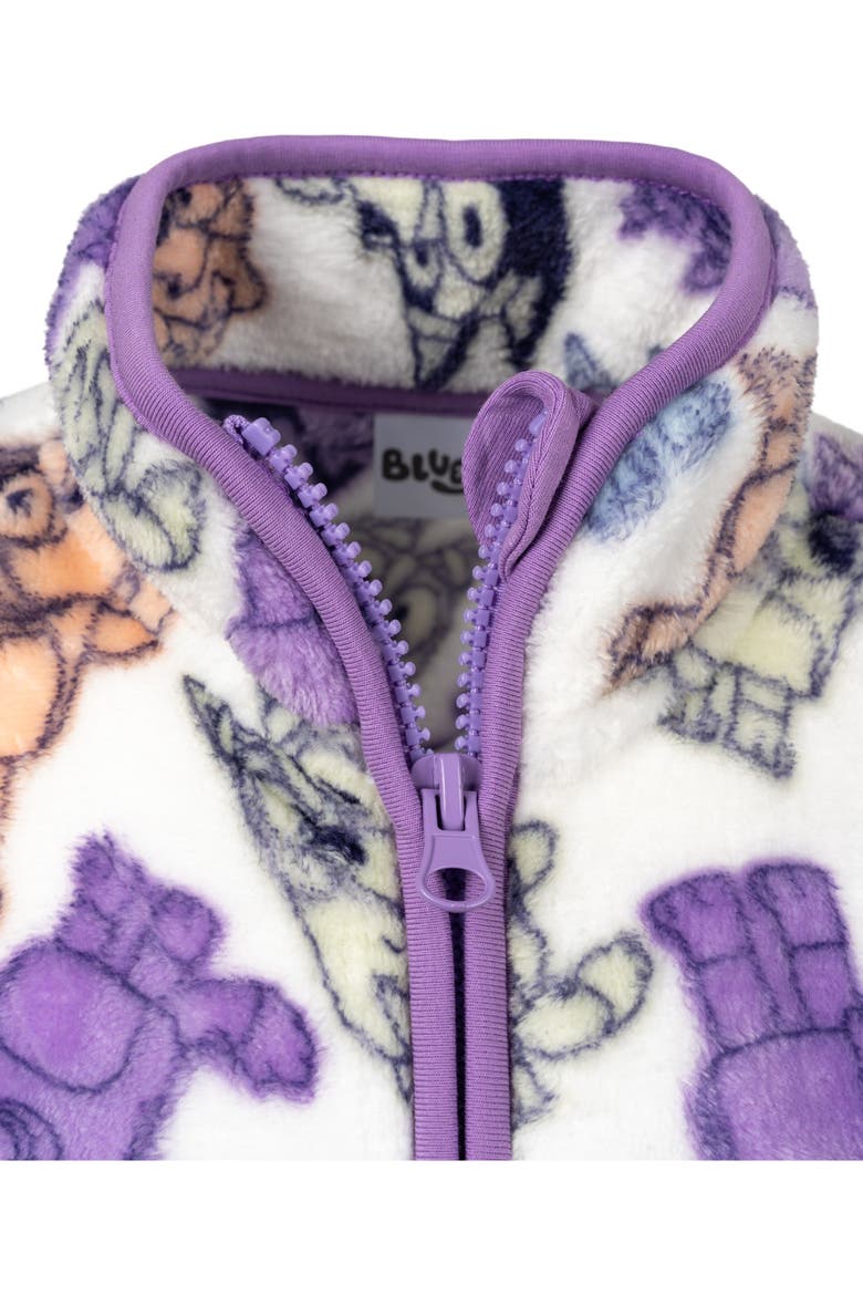 Plush Fleece Half-Zip Sweatshirt, Alternate, color, Bluey Bingo Cream
