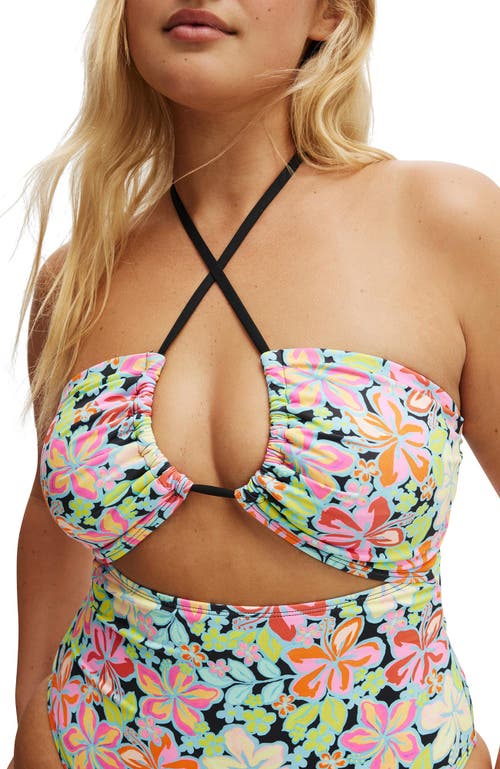 COTTON ON BODY GATHERED HALTER ONE PIECE BRAZILIAN 