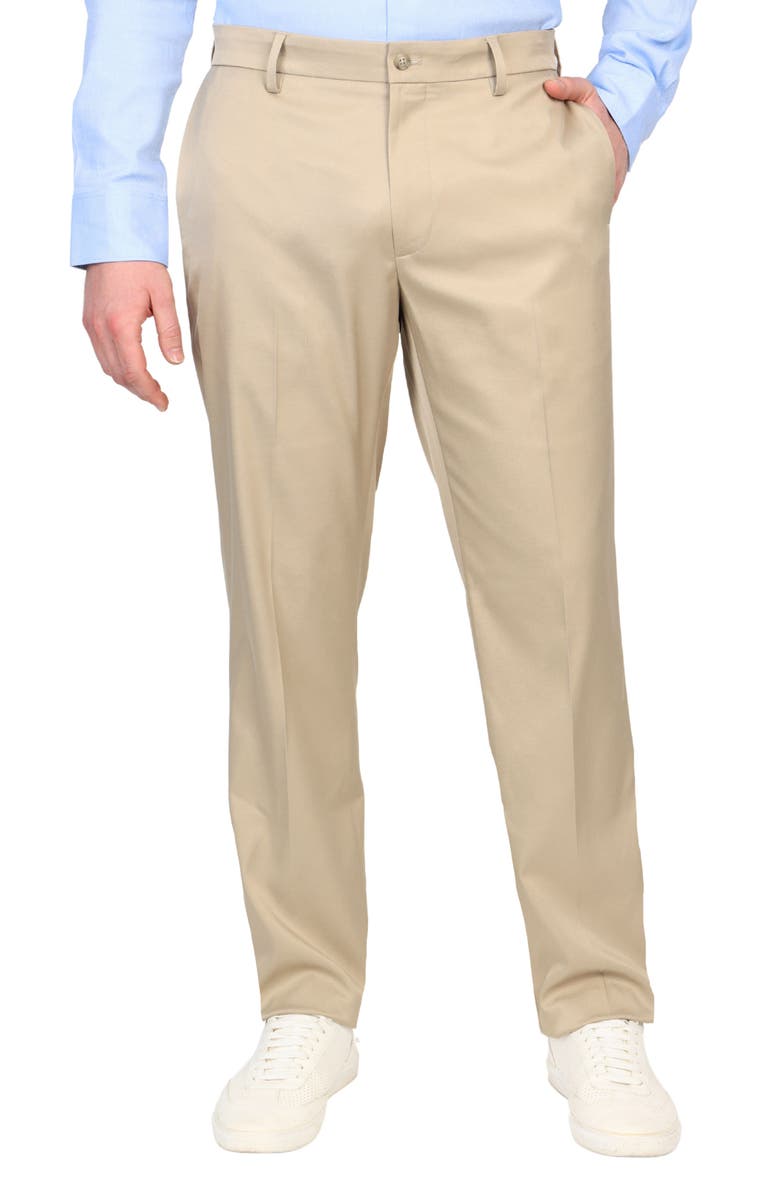 TailorByrd Tailored Performance Stretch Pants, Main, color, Khaki