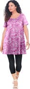 Roaman's Plus Size Cotton Ultimate Scoopneck Swing Tunic