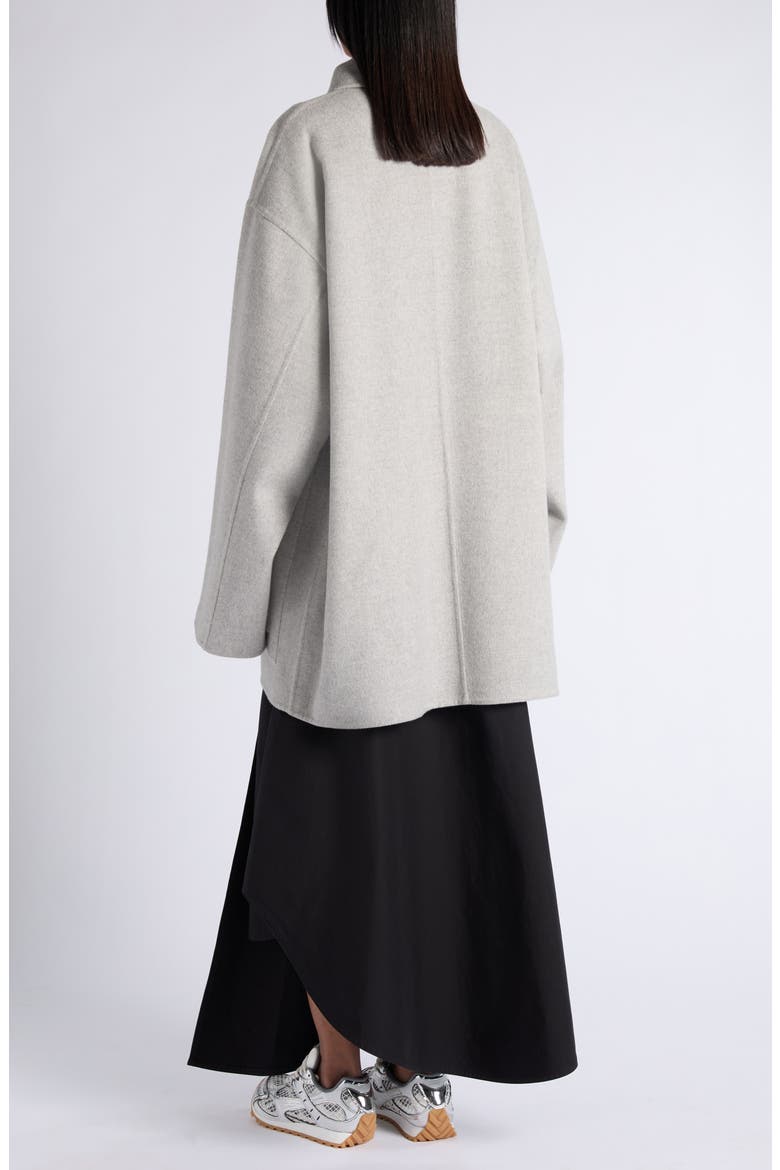Wool & Cashmere Car Coat, Alternate, color, 8531 LIGHT GREY MELANGE