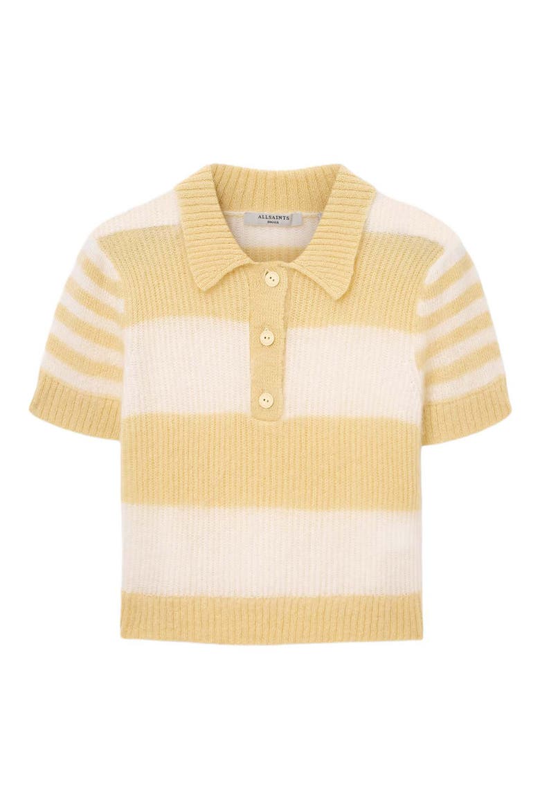 Clem Polo Sweater, Alternate, color, HAY YELLOW/ WHITE
