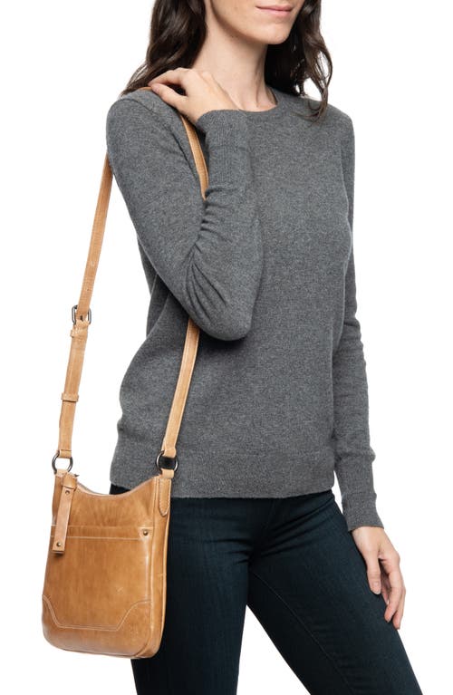 Frye Melissa Swing Leather Crossbody Bag In Sand