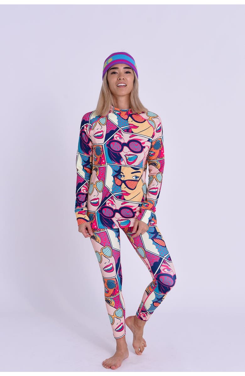 OOSC Baselayer Top - Comic Book Candy Women's, Alternate, color, Multi-Colour