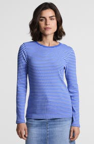 Lands' End Petite Long Sleeve Micro Rib T-Shirt