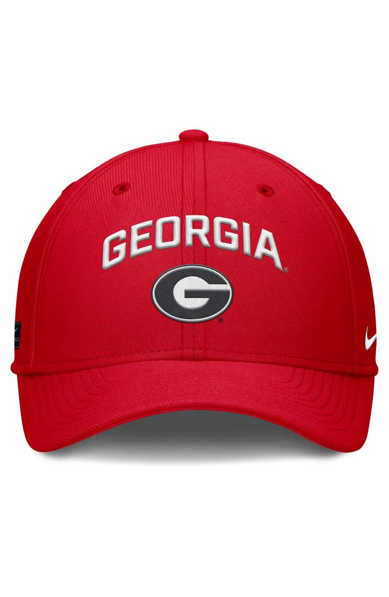 Nike Men's Nike Red Georgia Bulldogs 2025 On-Field Rise Performance Flex Hat, Alternate, color, 
