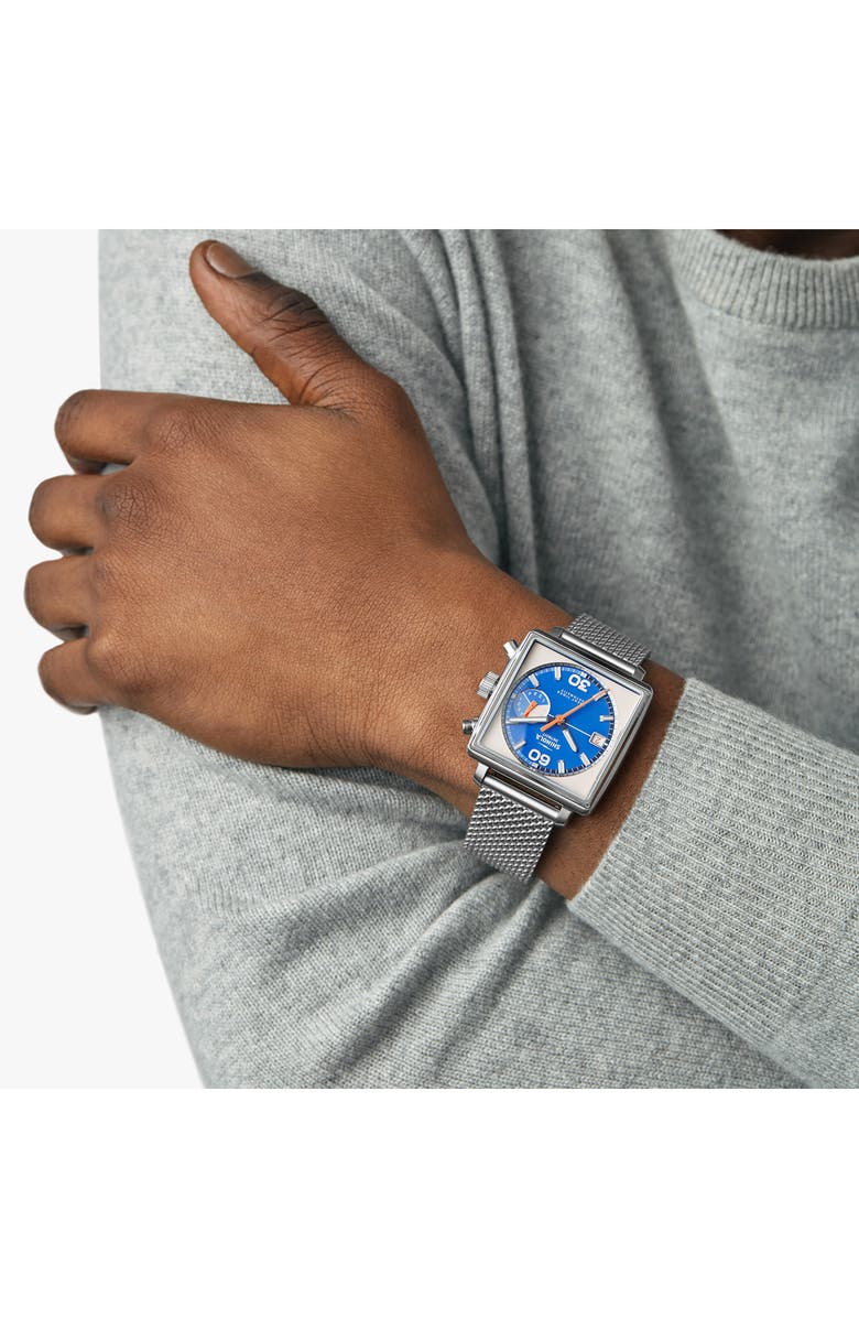 Shinola Mackinac Steel Mesh Bracelet Chronograph Watch, 40mm, Alternate, color,