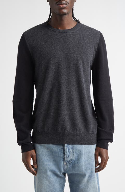 Colorblock Wool Crewneck Sweater