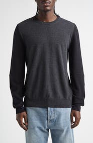 Maison Margiela Colorblock Wool Crewneck Sweater