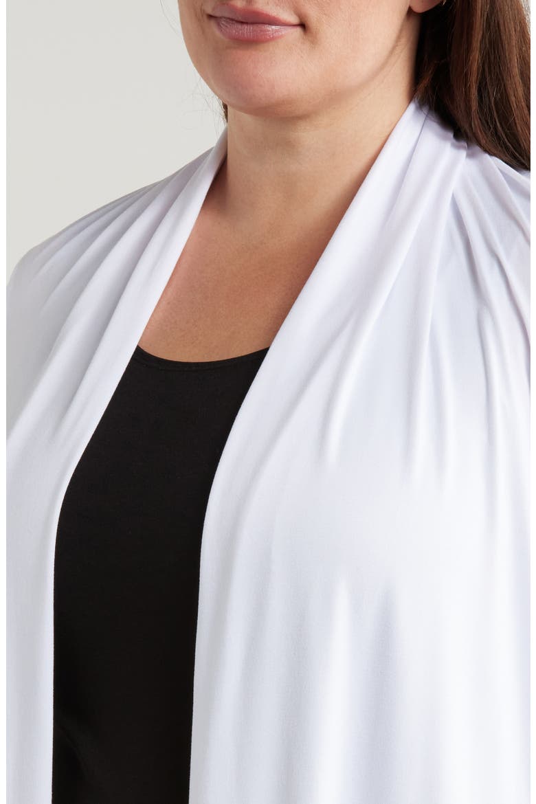 Open Front Long Cardigan, Alternate, color, WHITE
