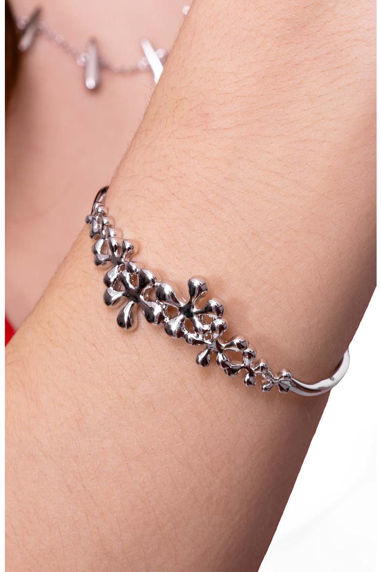 Splash Cuff Bangle, Alternate, color, Sterling Silver