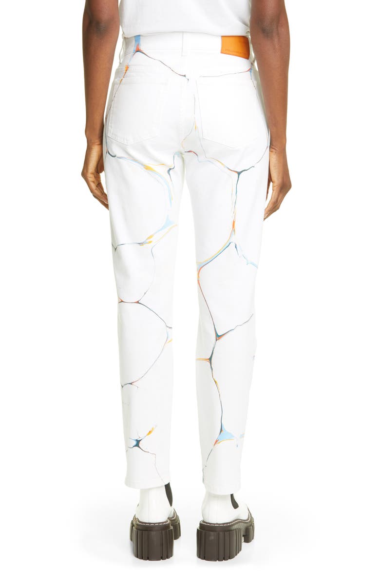 Stretch Organic Cotton Skinny Jeans, Alternate, color, WHITE MARBLE WASH