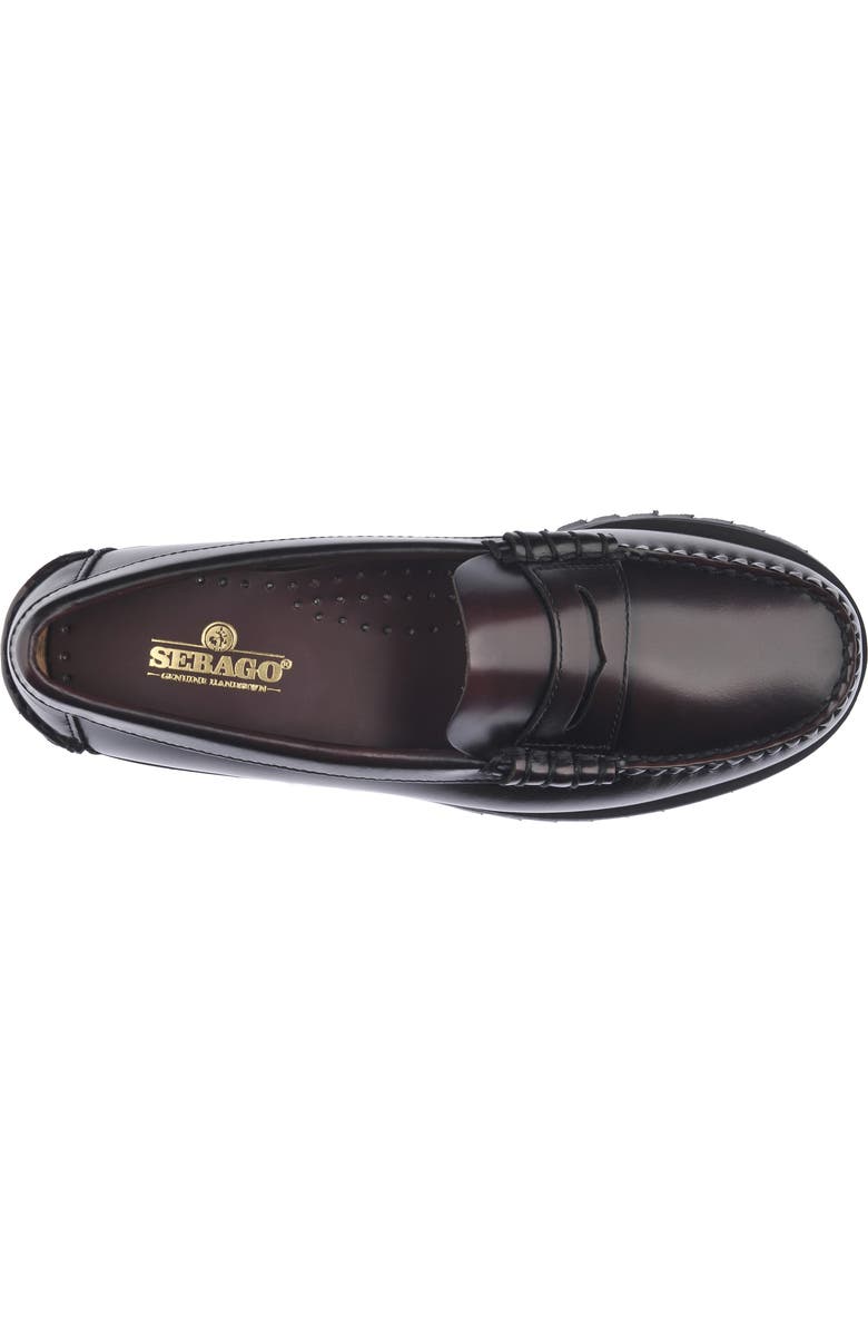 Sebago Dan Lug Penny Loafer, Alternate, color, Brown Burgundy