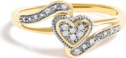 Haus of Brilliance 10K Yellow Gold Diamond Accent Filigree Heart Promise Ring