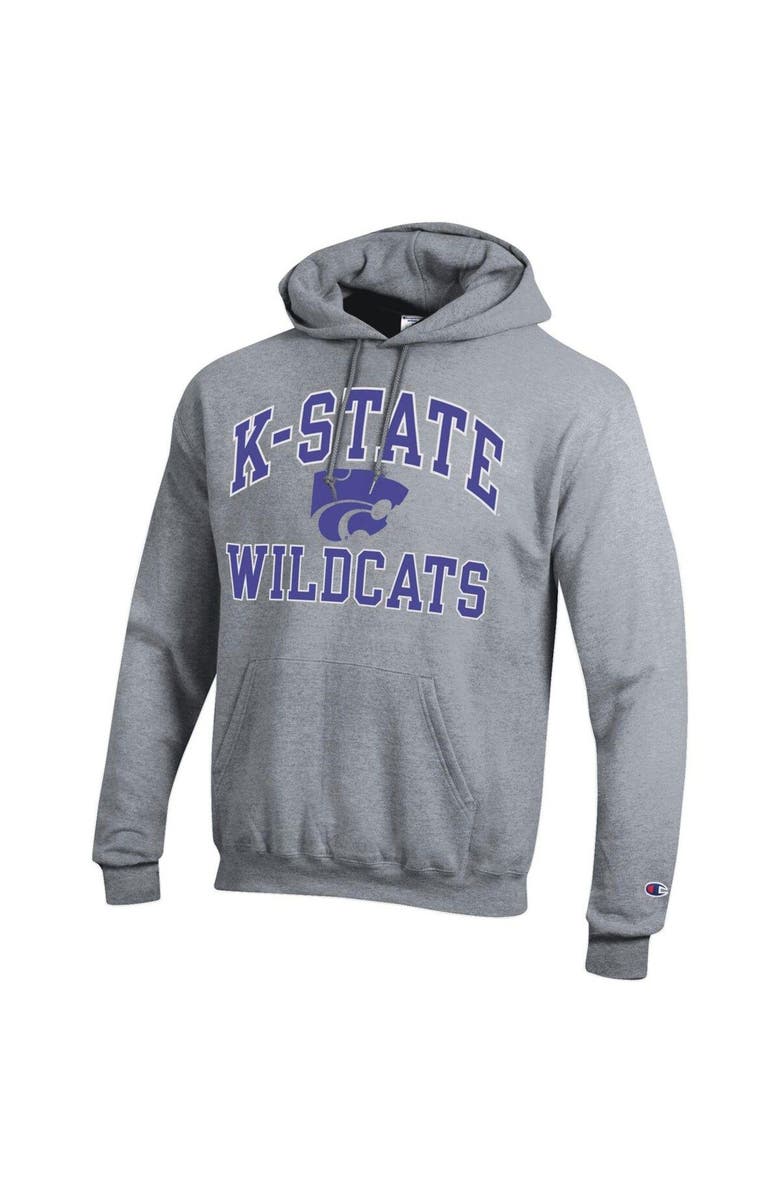 Champion Men's Champion Heather Gray Kansas State Wildcats High Motor Pullover Hoodie, Alternate, color, Heather Gray