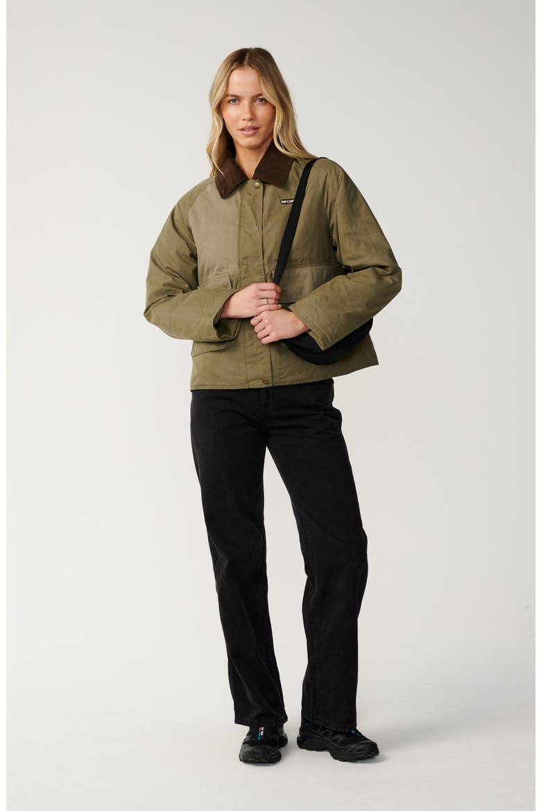 Bossa Nova Waxed Jacket, Alternate, color, MILITARY GREEN