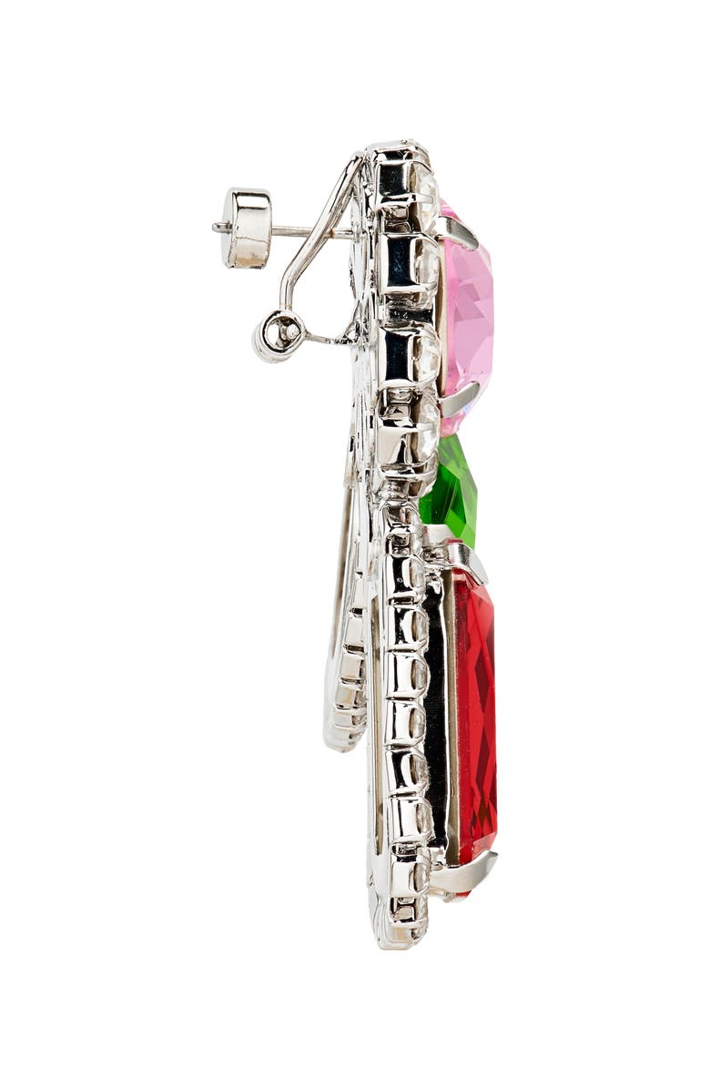 Area Triple Station Crystal Statement Earrings, Alternate, color, 