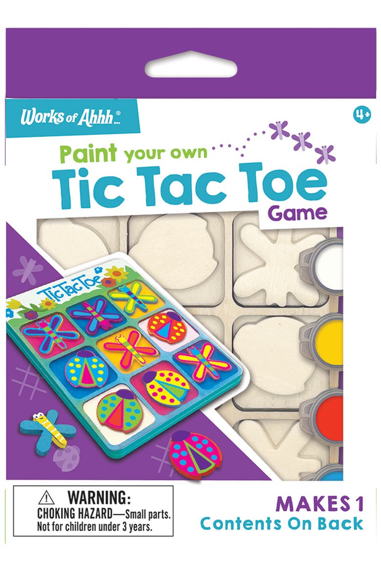 Tic Tac Toe - Wood Craft & Paint Kit, Main, color, Multicolor