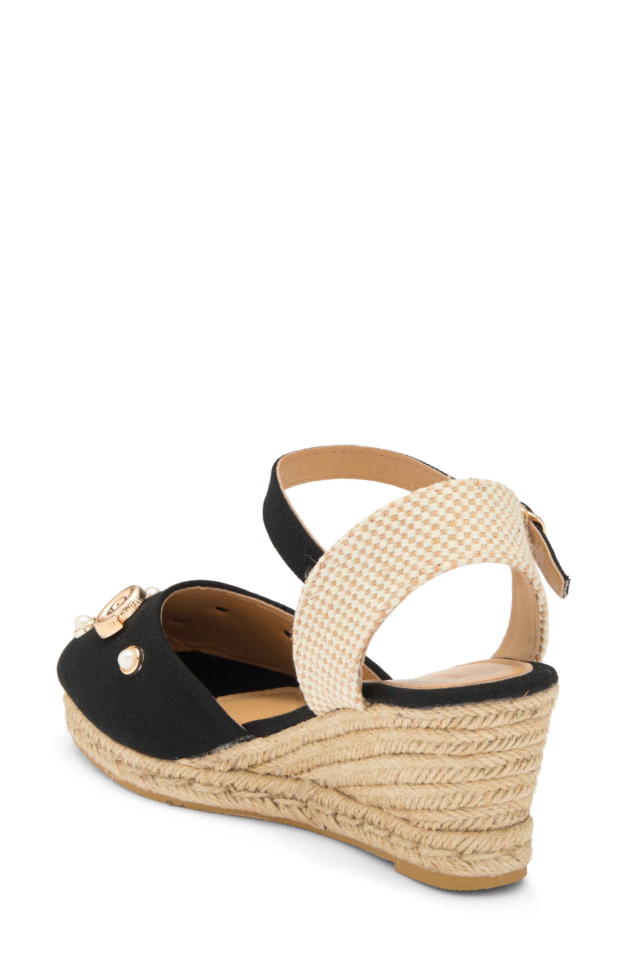 Josie Espadrille Wedge Pump, Alternate, color, BLACK