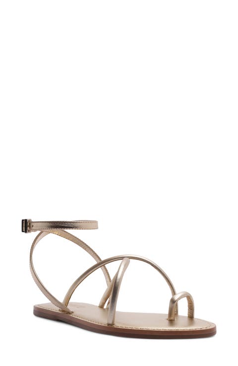 Valeria Toe Loop Ankle Strap Sandal (Women)