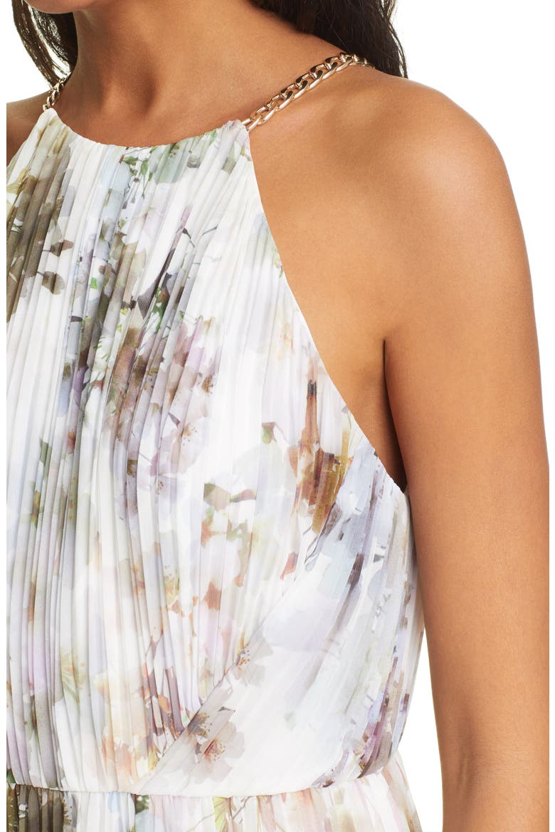 Ammaria Sleeveless Pleated Dress, Alternate, color, WHITE