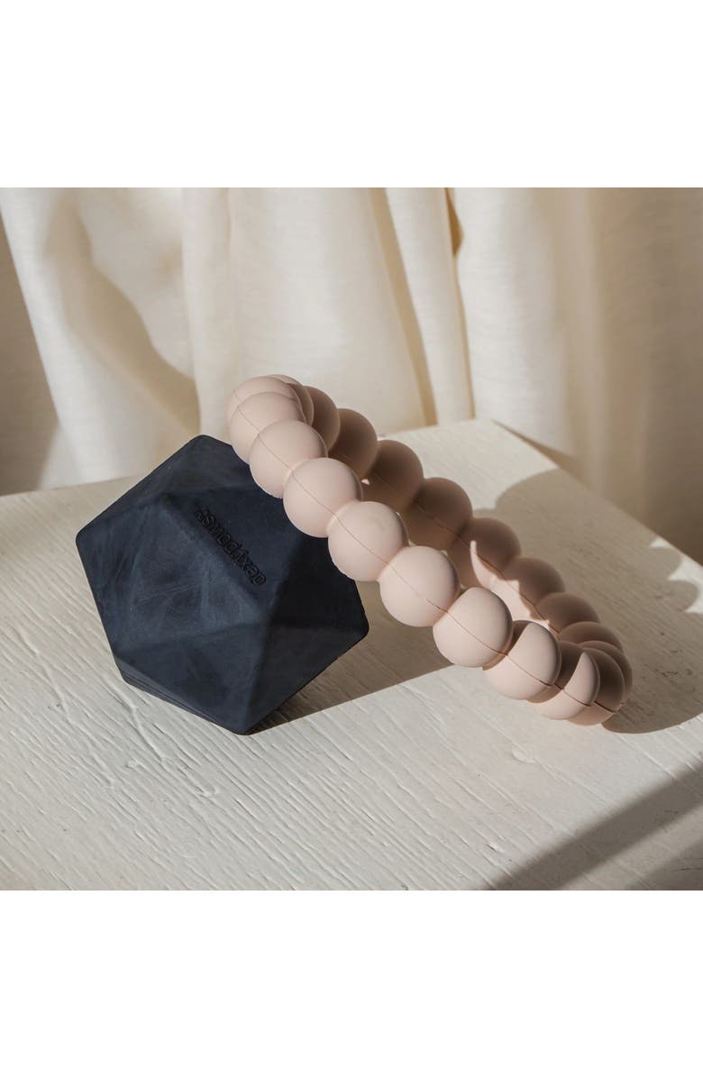 Dexypaws Chew Master Ring & Geometric Kong, Beige & Black, 2pc Dog Toys, Alternate, color, Beige