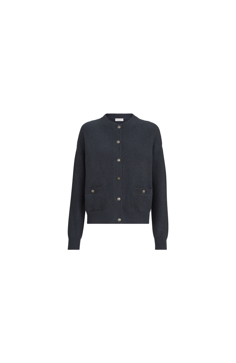 Brunello Cucinelli Sparkling cashmere cardigan, Alternate, color, Blue