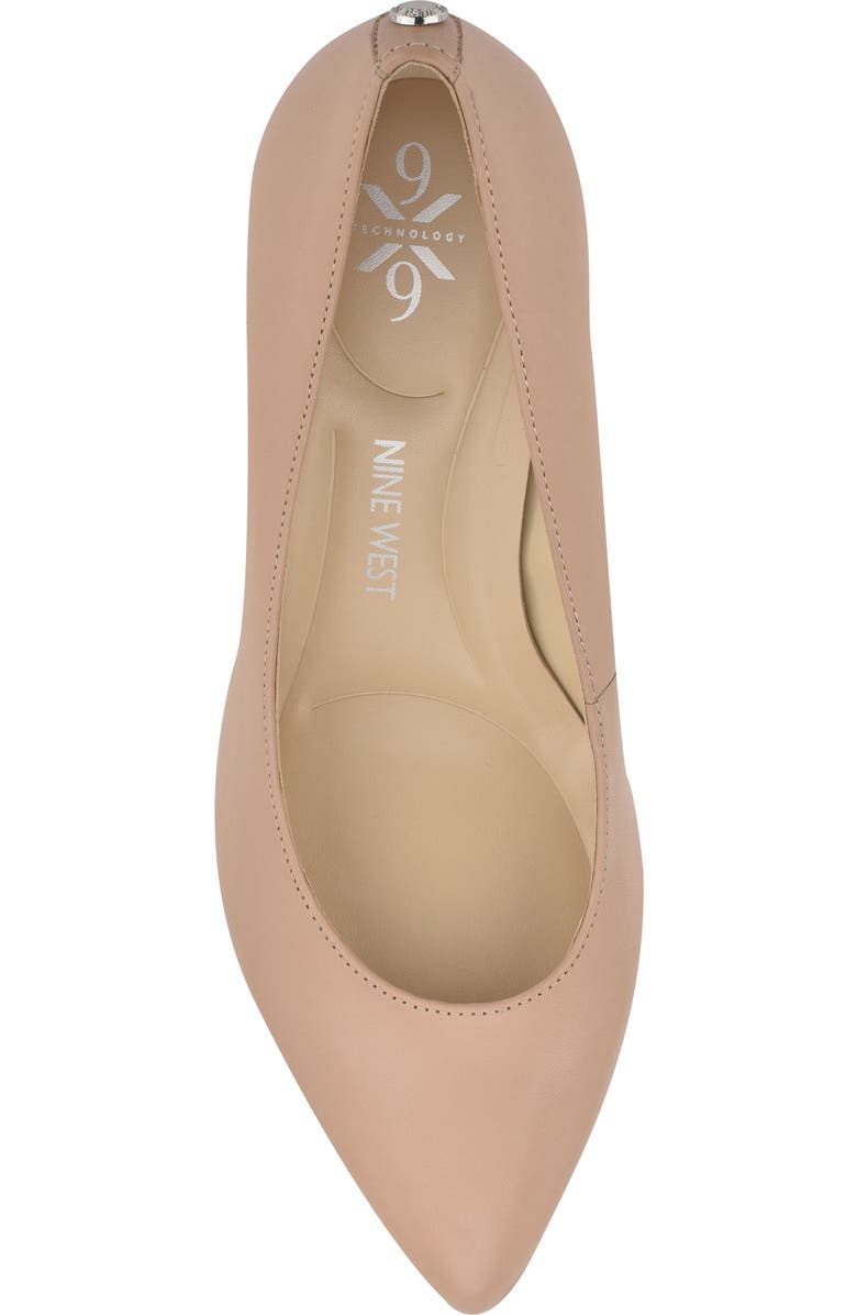 Nine West Cal 9x9 Wedge Pump, Alternate, color, Nude Leather