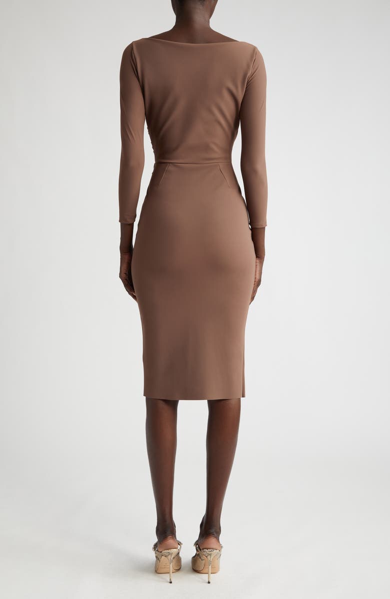 Chiara Boni La Petite Robe Elma Long Sleeve Faux Wrap Cocktail Dress, Alternate, color, 