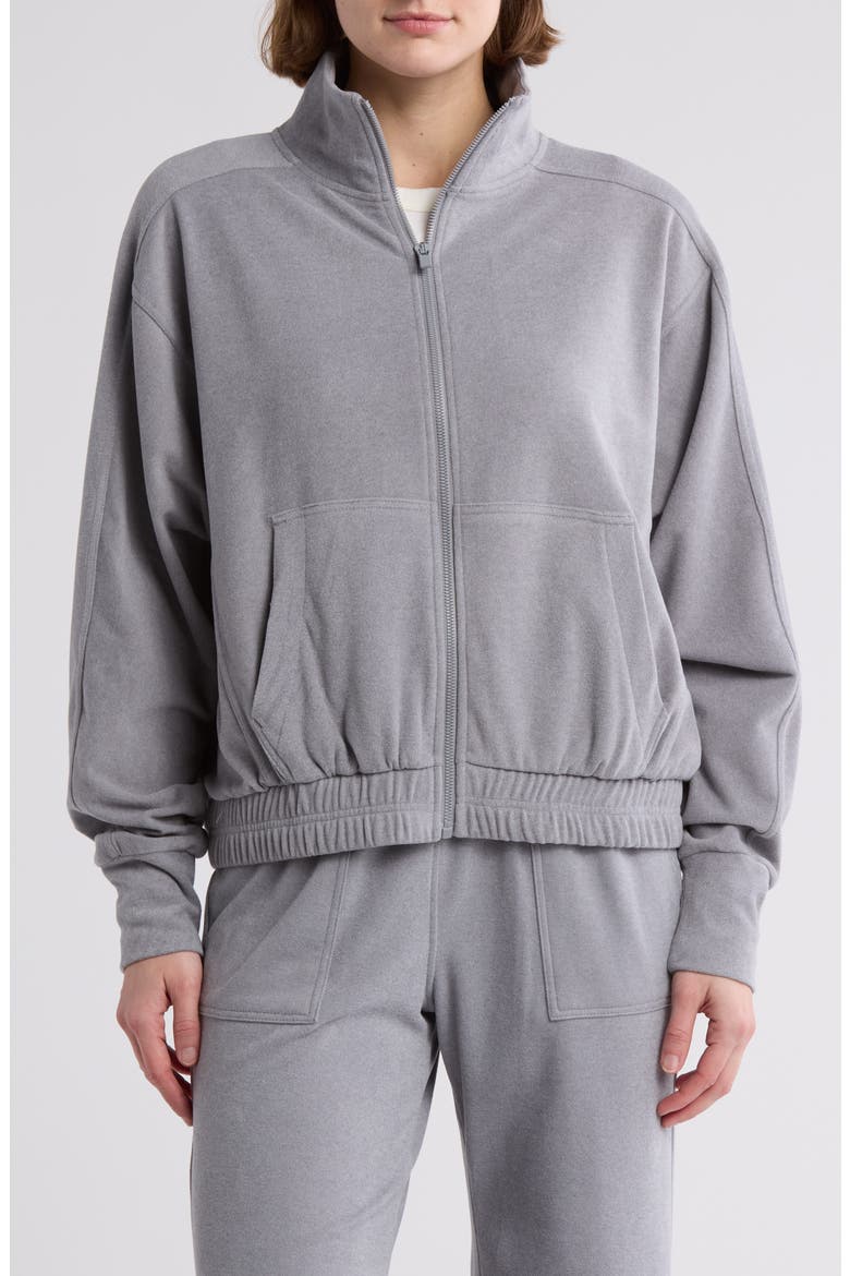 Marled Pique Muse Zip Jacket, Main, color, WEATHERVANE