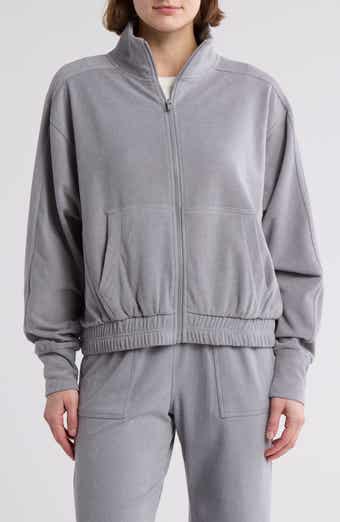 90 DEGREE BY REFLEX Marled Pique Muse Zip Jacket