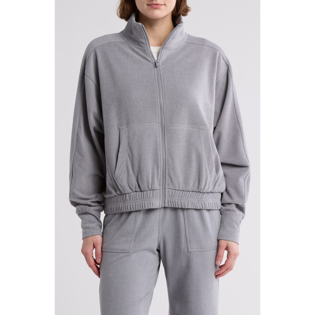 90 Degree By Reflex Marled Pique Muse Zip Jacket In Weathervane