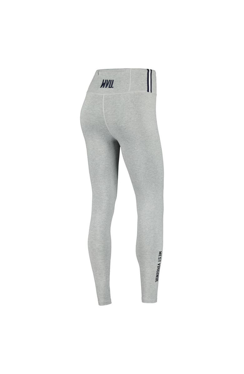 PRO STANDARD Women's Heather Gray West Virginia Mountaineers Classic 3-Hit Jersey Leggings, Alternate, color, 