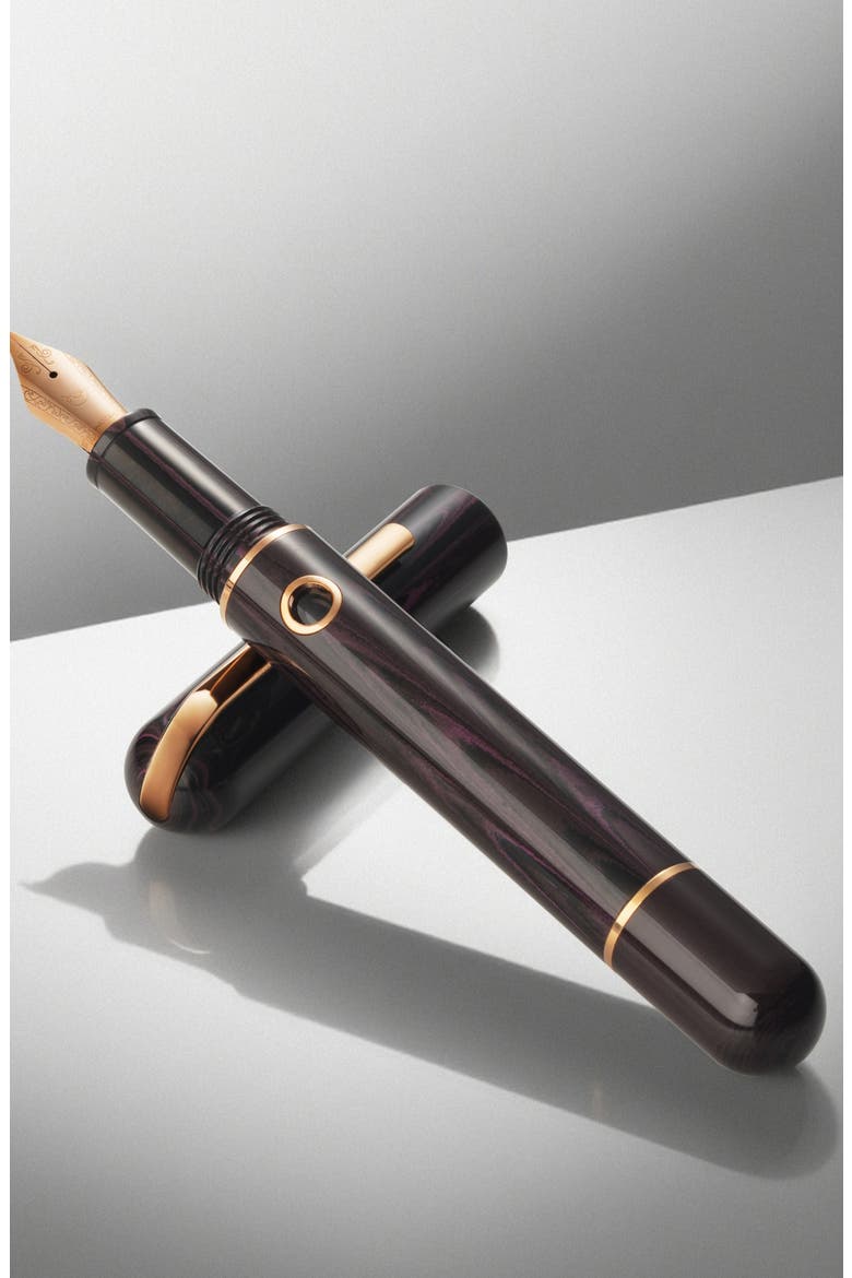 Nautilus Stylophora Berry Ebonite Fountain Pen, Alternate, color, Purple Fine
