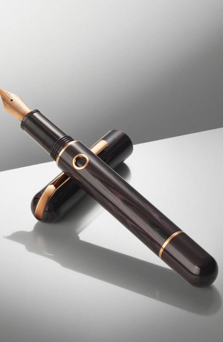 Nahvalur Nautilus Stylophora Berry Ebonite Fountain Pen, Alternate, color, Purple Medium