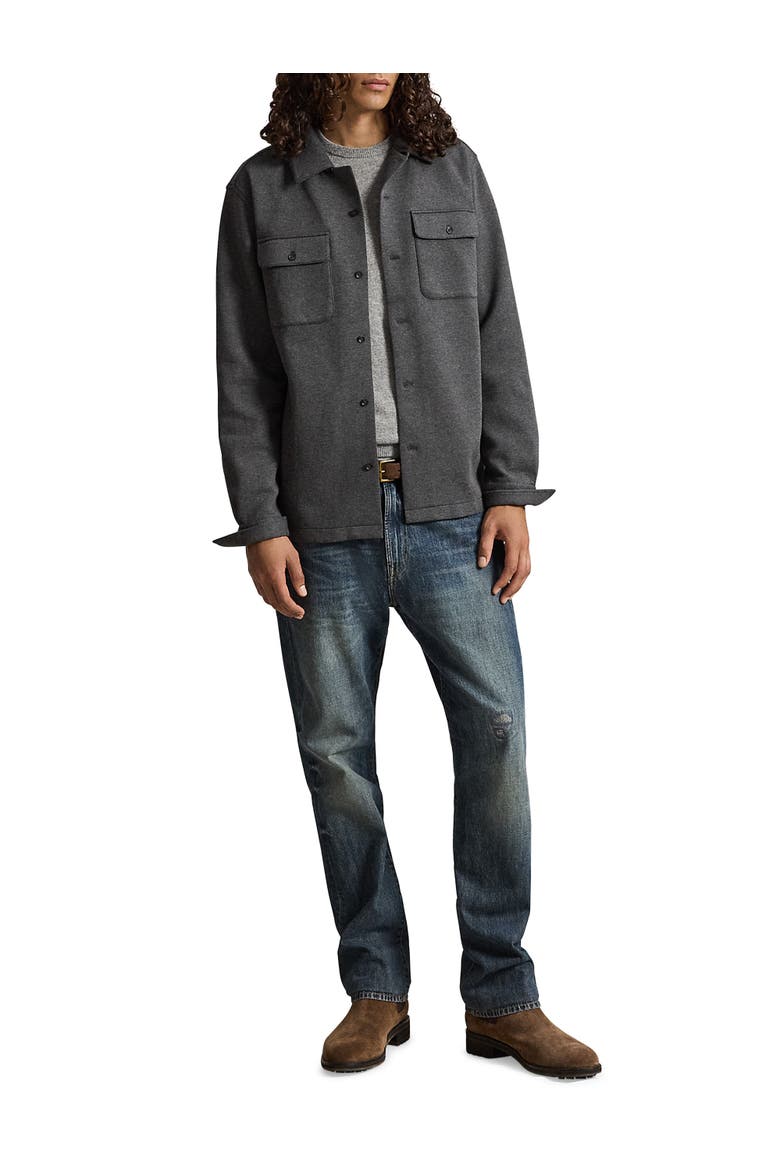 Big & Tall Double-Knit Teton Shacket, Alternate, color, WINDSOR HEATHER